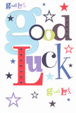 The unmistakable spirit of Kilburn is captured in this bold, cheerful good luck card-where optimism radiates from every carefully chosen detail. The words 'Good Luck' unfold on a crisp white background, each letter dancing in a lively palette: oversized pastel blues entwined with striking reds, deep mossy greens, and regal purples. Like an artist mixing paints in a Kilburn studio, the design balances navy, lilac, lemon-lime and sky-blue, their hues adding energetic movement and warmth. Sprinkled stars-playful, varied, and vivid-echo the open skies stretching above Kilburn Grange Park, infusing the card with a sense of infinite possibility and warmth. The surface is smooth and substantial, pleasing to the touch, much like high-quality stationery selected for an important message at Flowers Kilburn. Perfect for marking new beginnings-a neighbour's fresh job at the Kiln Theatre or a long-awaited academic triumph-the card distills hope, encouragement, and the simple magic of a heartfelt wish, sharing the enduring belief that every journey in Kilburn begins surrounded by support and joy.